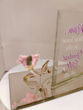 Pink Rose Mom “Greatest Gift” Glass Figurine | Handcrafted Mother’s Day Keepsake