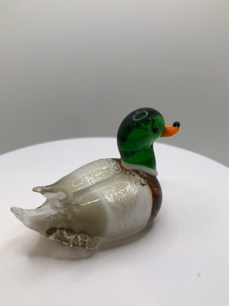 Milano Art Glass Animals-Duck Figurine