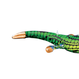 Lil Snapper Gator Handcrafted Glass Alligator Figurine with Gold