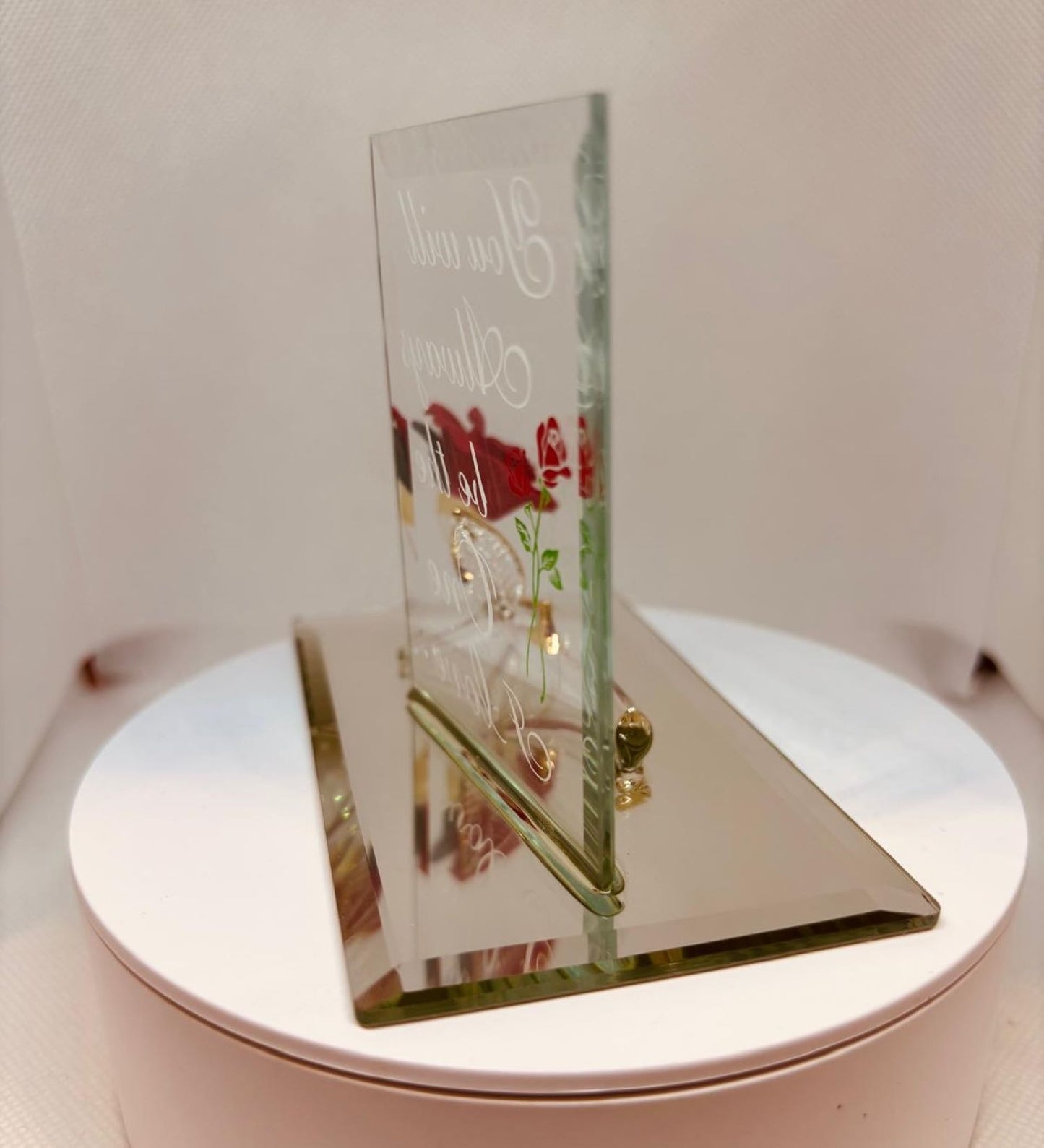 Rose "One I Love" Glass Figurine | Handcrafted Romantic Gift