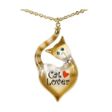 Cat Lover Necklace, Handcrafted Cat Jewelry Gift, Cat Kitten Necklace, Holiday Gift