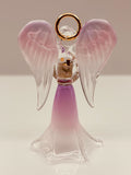 Lavender Angelique Figurine | Glass Angel Faith Gift Décor