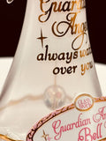 Guardian Angel Bell Figurine | Glass Angel Faith Gift Décor