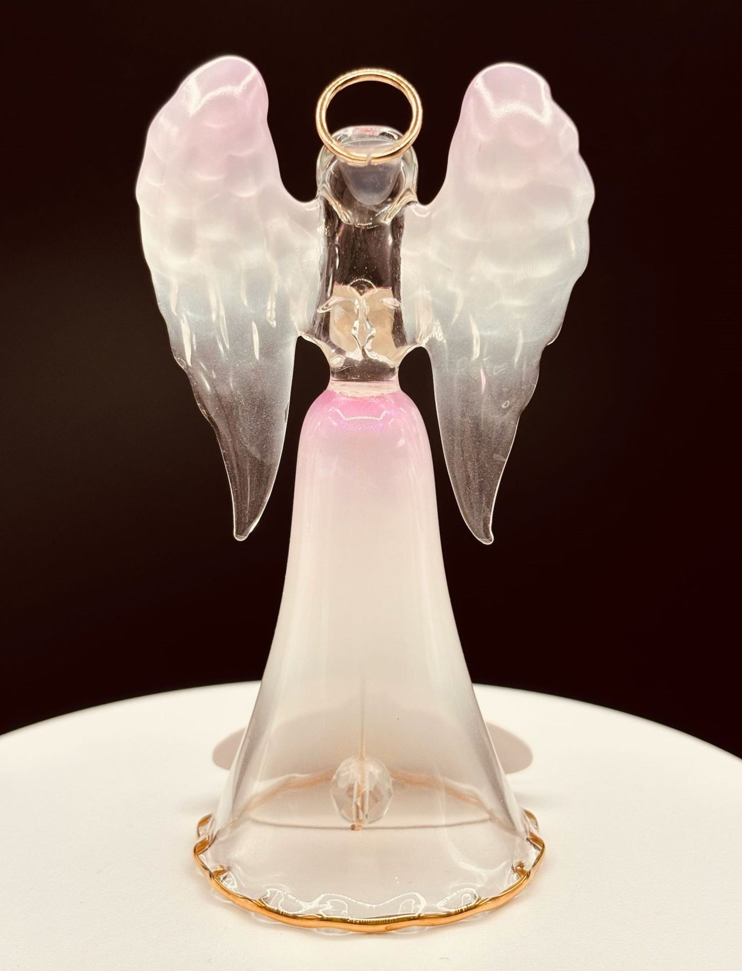 Guardian Angel Bell Figurine | Glass Angel Faith Gift Décor