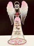 Guardian Angel Bell Figurine | Glass Angel Faith Gift Décor
