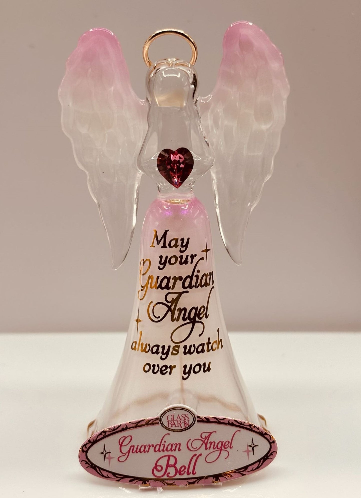 Faith-inspired angel bell figurine for home display