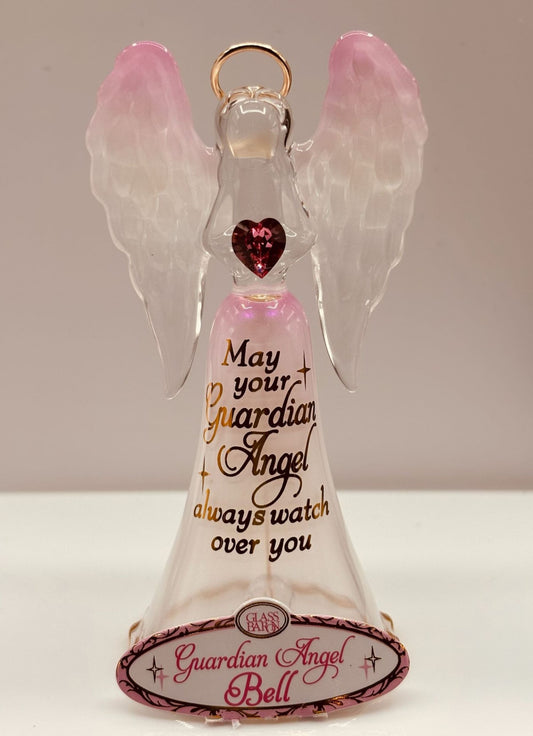 Faith-inspired angel bell figurine for home display