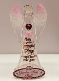 Faith-inspired angel bell figurine for home display
