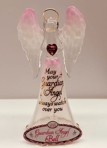 Faith-inspired angel bell figurine for home display