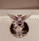 Angel of Faith Figurine | Glass Angel with Purple Crystal Heart
