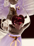 Angel of Faith Figurine | Glass Angel with Purple Crystal Heart