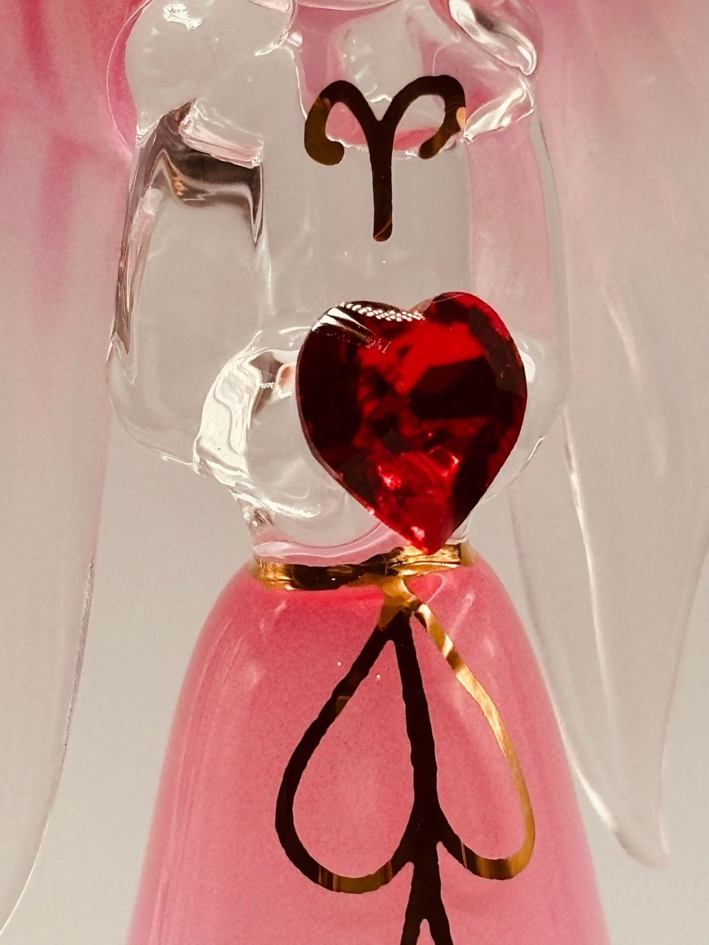 Red Angelique Figurine | Handcrafted Glass Angel Faith Gift Décor