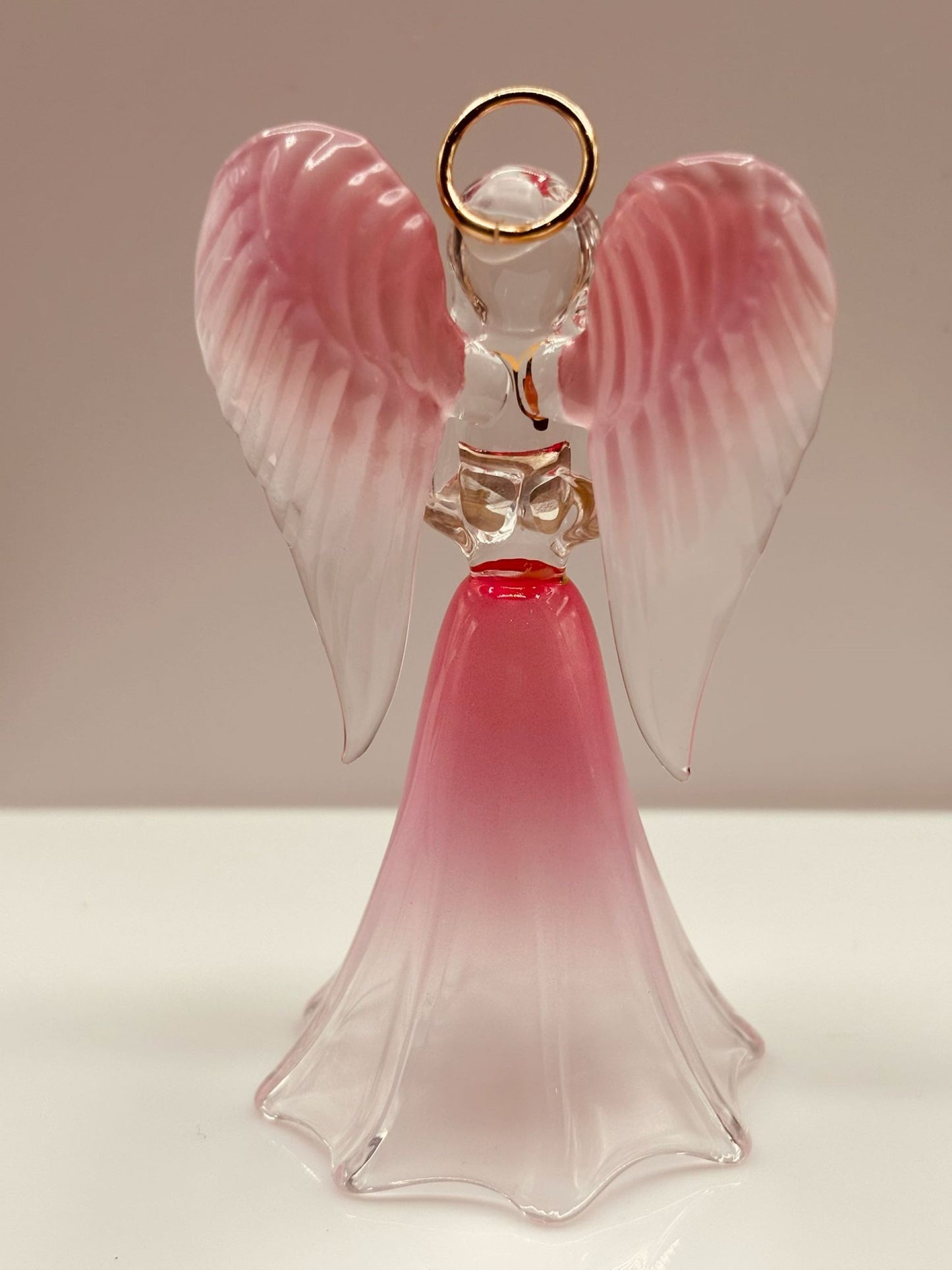 Red Angelique Figurine | Handcrafted Glass Angel Faith Gift Décor