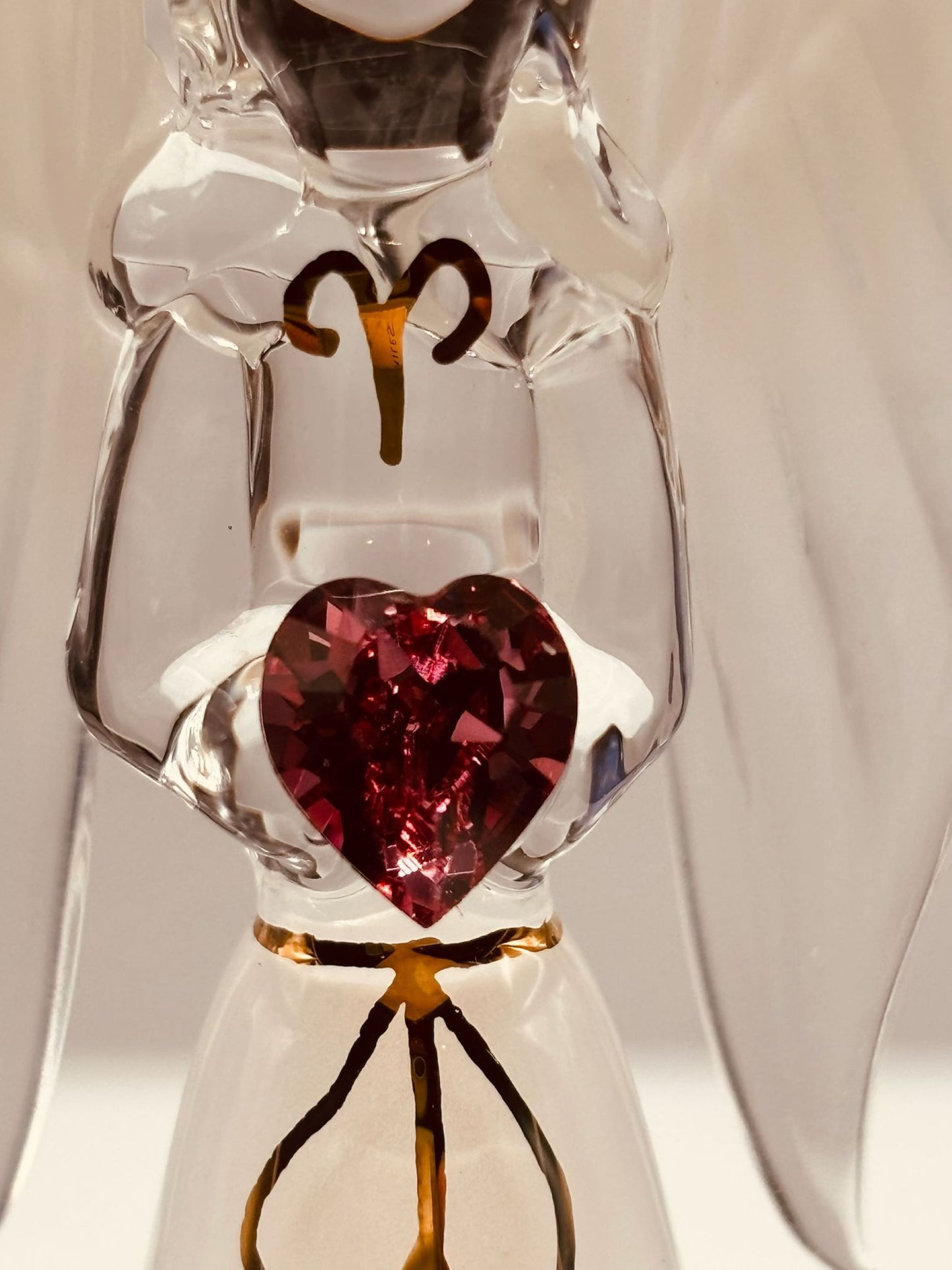 White Angelique Figurine  Glass Angel Faith Gift Décor