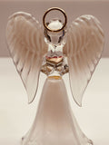 White Angelique Figurine  Glass Angel Faith Gift Décor