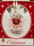 Bear Couple “You and Me” Ornament | Handcrafted Glass Love Décor