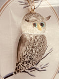 Snow Owl Ornament | Handcrafted Glass Owl Christmas Décor Gift