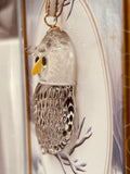 Snow Owl Ornament | Handcrafted Glass Owl Christmas Décor Gift