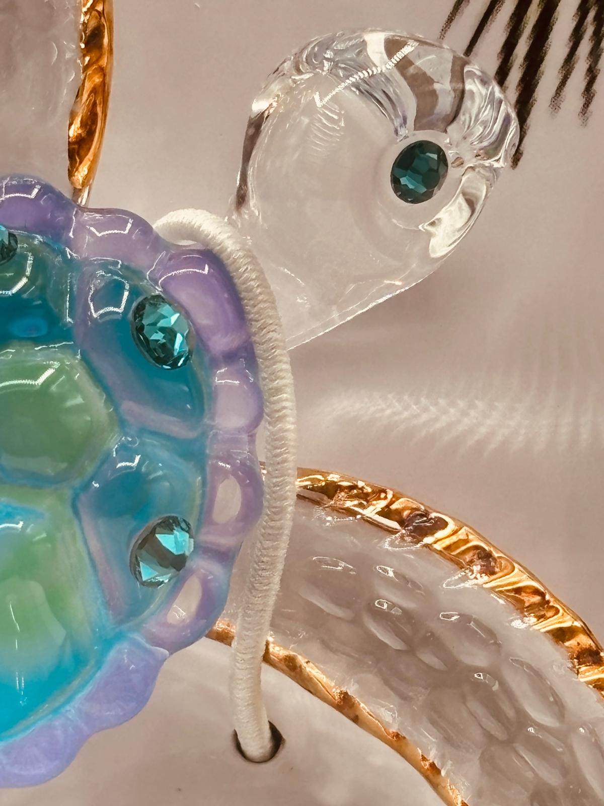 Sea Turtle Ornament | Glass Coastal Turtle Gift Décor
