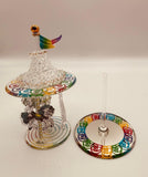 Spinning Carousel Glass Figurine | Handcrafted Collectible Carousel with Horses