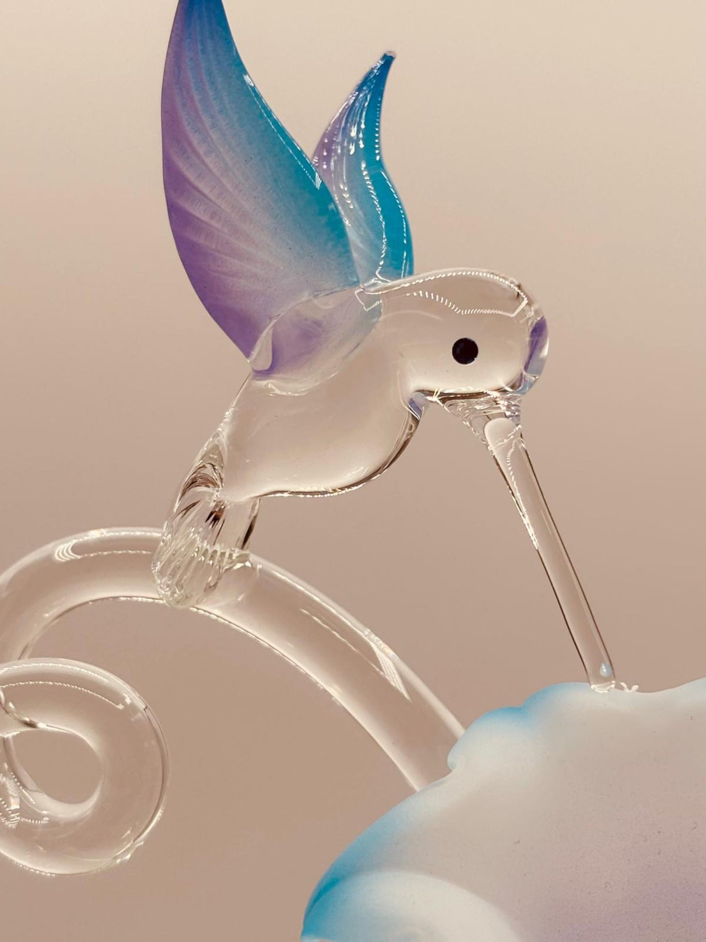 Hummingbirds on Floral Branch Figurine | Nature Display Collectible Décor