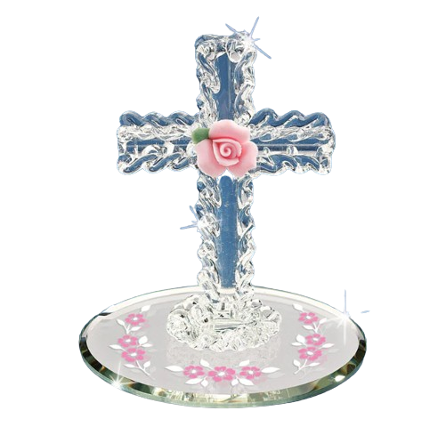 Handcrafted Cross Glass Figurine
