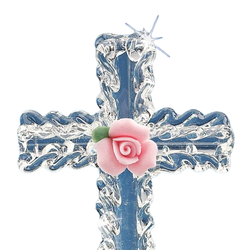 Handcrafted Cross Glass Figurine