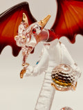 Dragon “Crystal Fury” Glass Figurine | Red Wing Fantasy Collectible with Crystal Ball