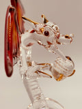 Dragon “Crystal Fury” Glass Figurine | Red Wing Fantasy Collectible with Crystal Ball
