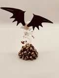 Skull Crusher Dragon Glass Figurine | Handcrafted Fantasy Decor with Skull