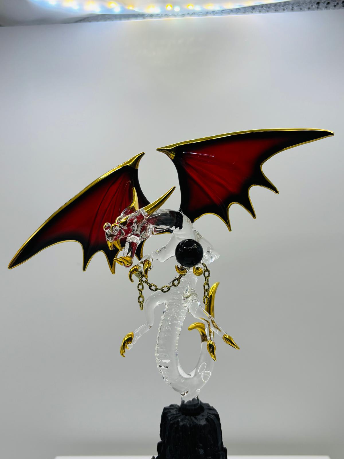 Black Magic Dragon Figurine Gothic Fantasy Decor Magic Castle Collectible Gift