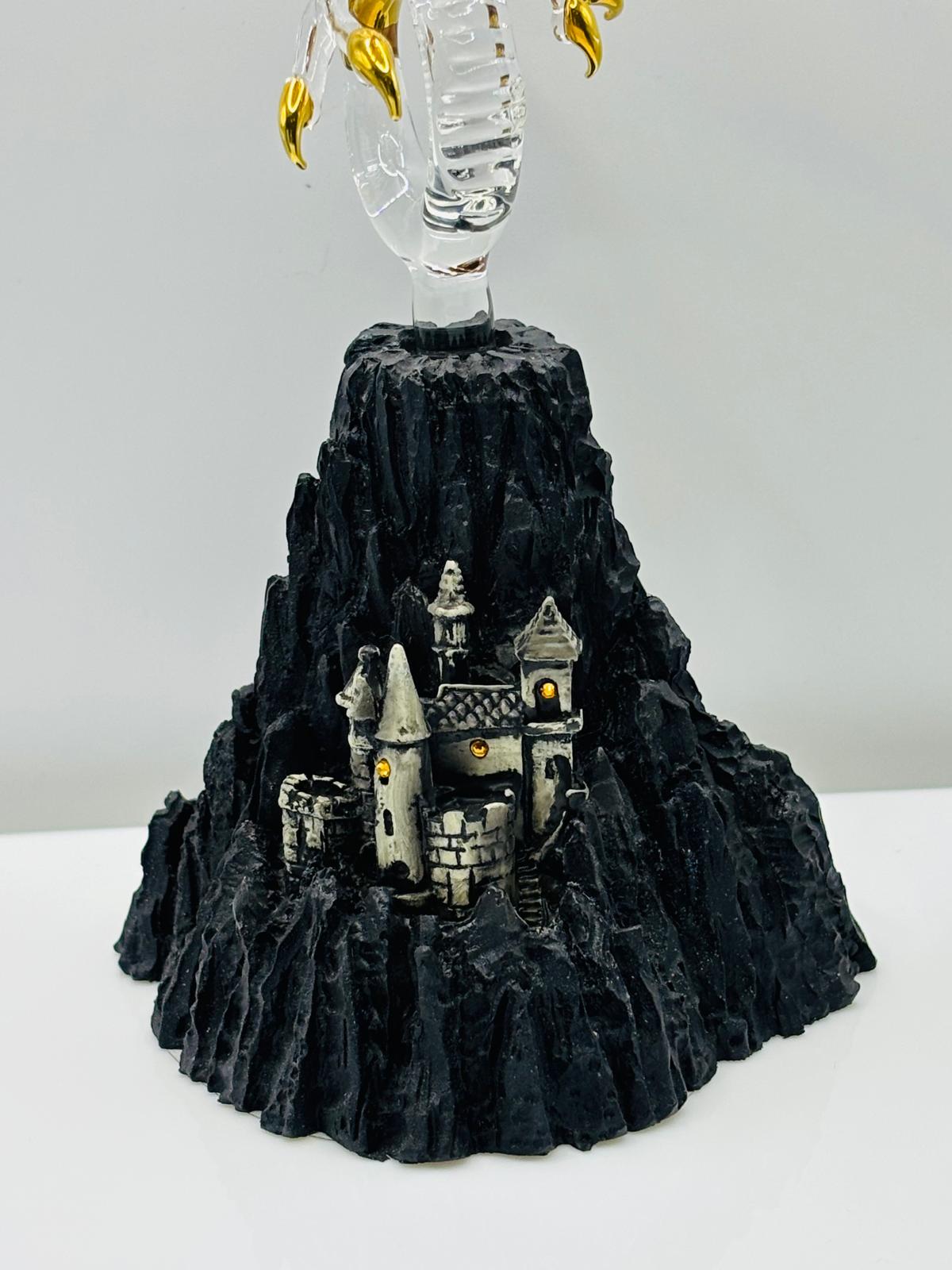 Black Magic Dragon Figurine Gothic Fantasy Decor Magic Castle Collectible Gift
