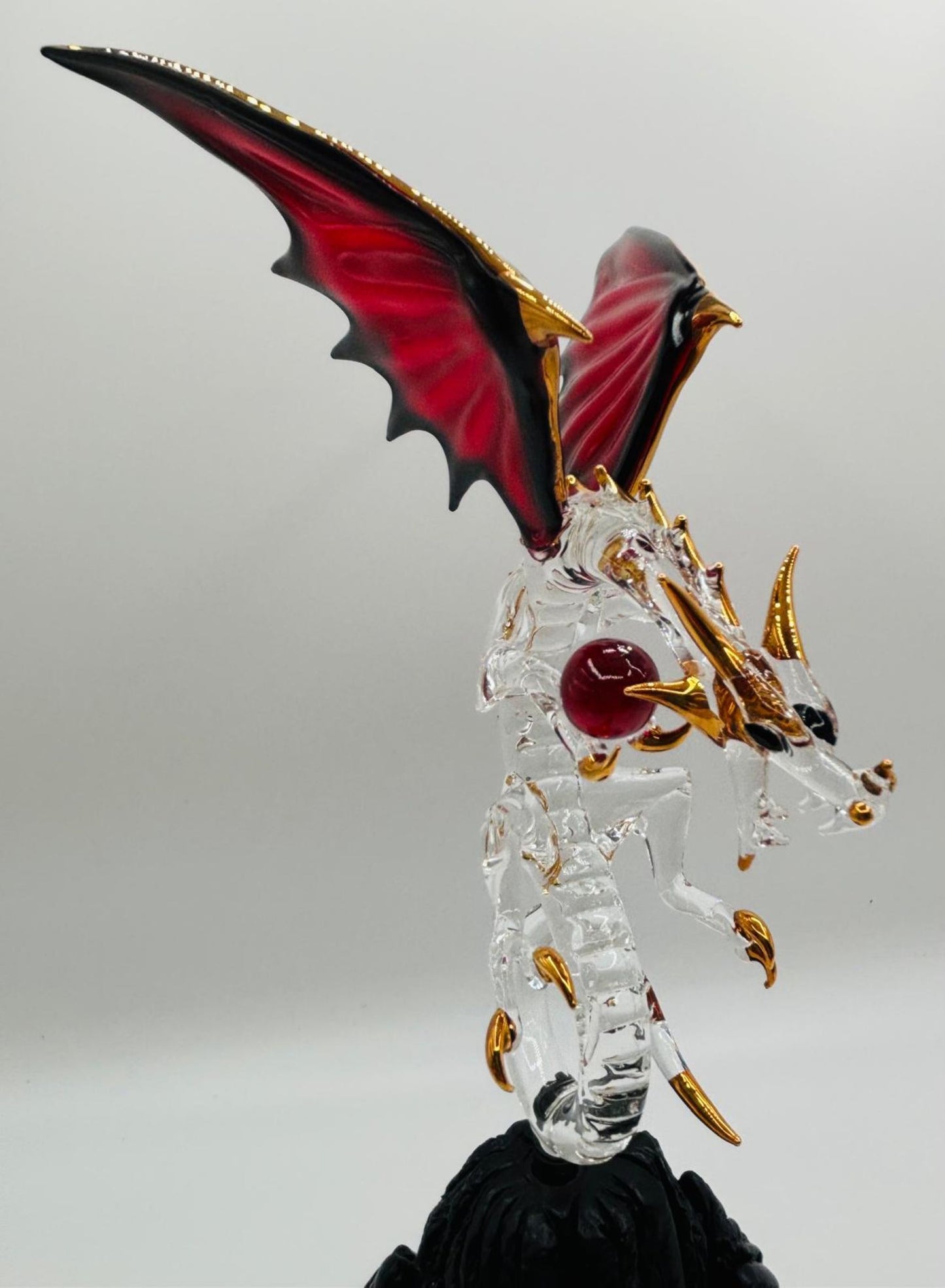Dragon Glass Figurine | Fantasy Display Collectible Home Décor