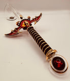 Dragon Slayer Sword Figurine | Handcrafted Glass Sword Fantasy Décor