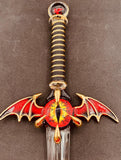 Dragon Slayer Sword Figurine | Handcrafted Glass Sword Fantasy Décor