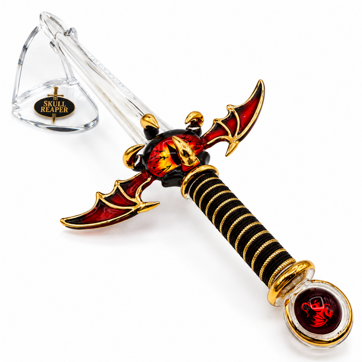 Fantasy Sword Figurine, Sword with Eye & Claw, Gothic Decor, Collector Gift
