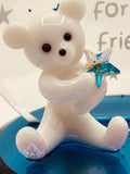 Lucky Stars Friendship Bear Glass Figurine | Handcrafted Gift for Best Friend