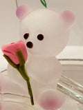 Mom I Love You Bear Figurine | Handcrafted Glass Mom Gift