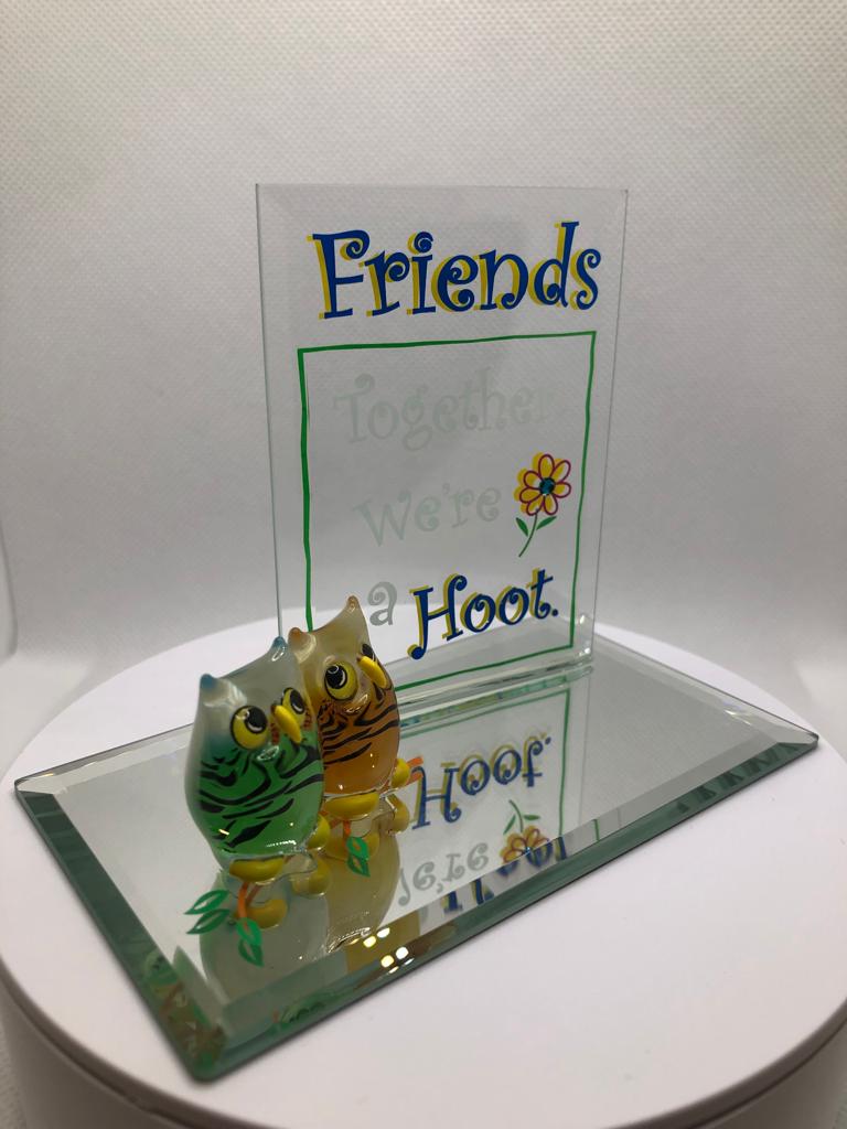 Glass Baron Owls "Friends, We're a Hoot" Collectible Figurine
