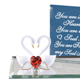 Soul Mate Swans Figurine | Glass Romantic Love Gift Décor