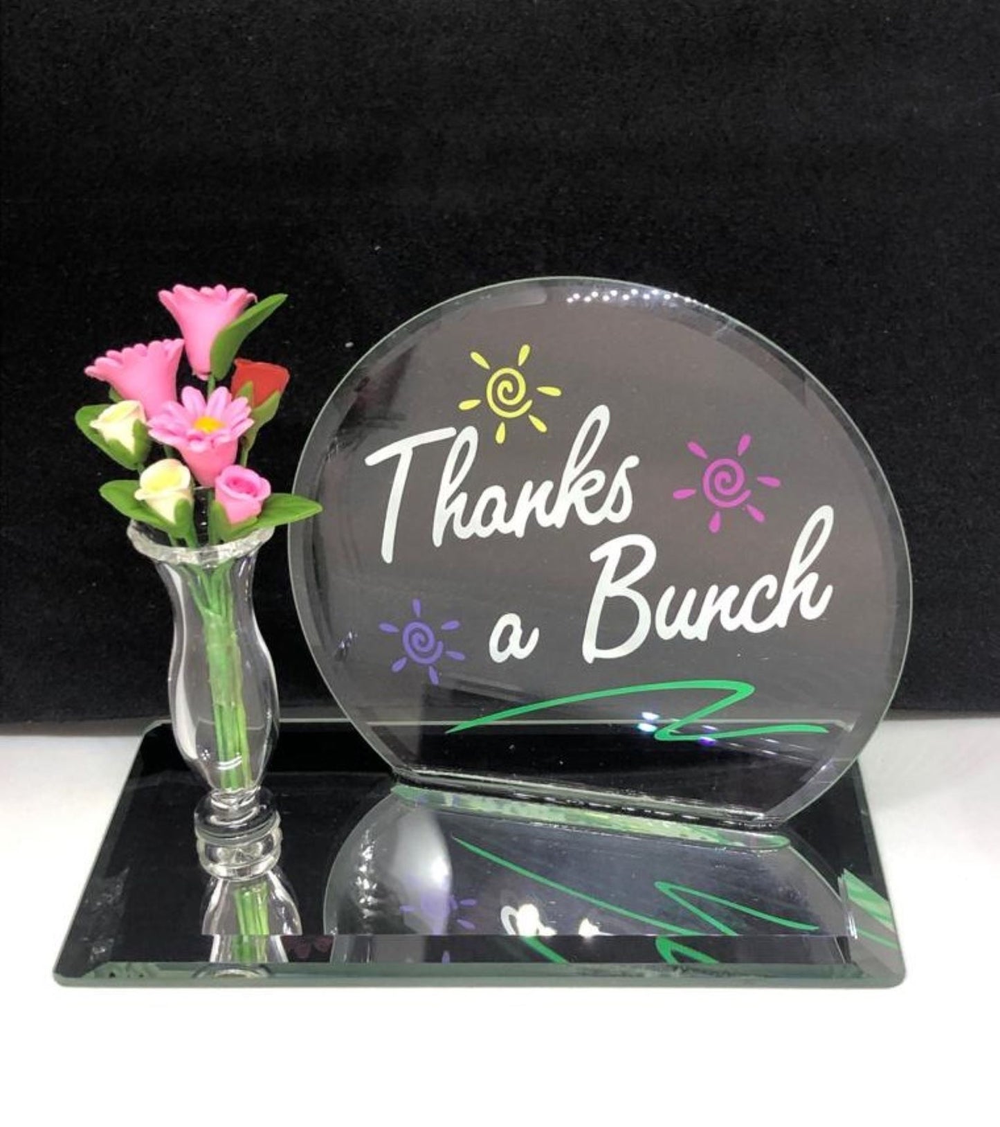 Thanks a Bunch Glass Figurine | Appreciation Gift Display Décor