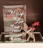 Gift for Wife, Handmade Rose Figurine, Anniversary Gift for Couple, Home Décor