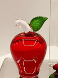 To Teach Apple with Books Figurine | Handcrafted Glass Teacher Appreciation Gift