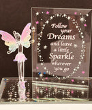 Fairy Figurine | Handcrafted Glass Fairy with Crystal Accents