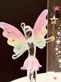 Fairy Figurine | Handcrafted Glass Fairy with Crystal Accents