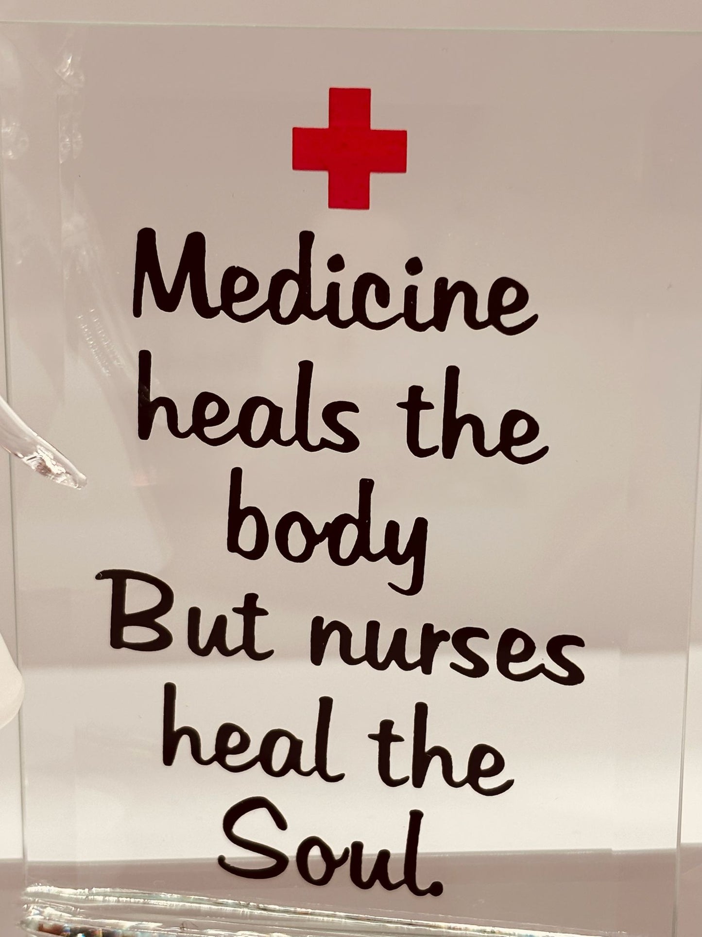 Nurse Glass Figurine | Handcrafted Appreciation Gift with Healing Message