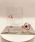 Key to My Heart Glass Figurine | Romantic Love Gift with Sentiment Message