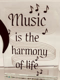 Music Note Glass Figurine | Handcrafted Gift for Musicians with Harmony Message