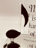 Music Note Glass Figurine | Handcrafted Gift for Musicians with Harmony Message