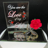 Red Rose My Love Figurine, Handcrafted Rose, Couple Valentine Gift, Anniversary Gift, Father's Day Gift